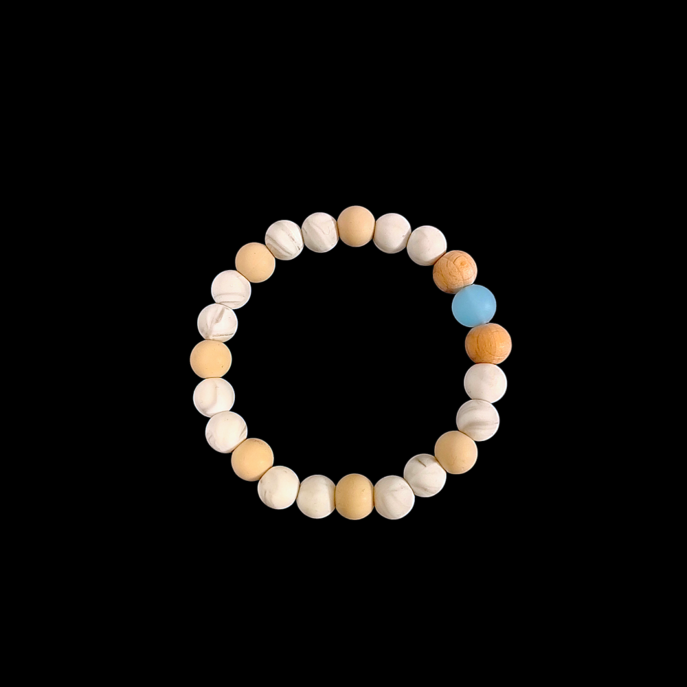 Rannekoru silikonihelmistä | Blue Boho