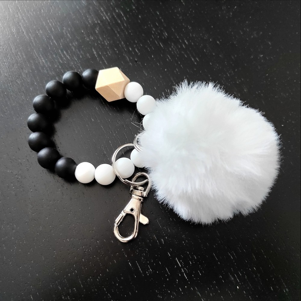 AVAINRENGAS POMPOM - Black White