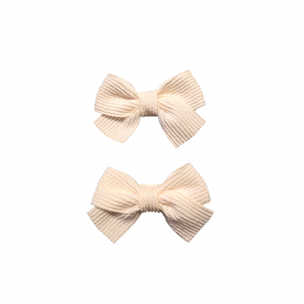 Samettiset rusettipinnit 2 kpl | Ivory