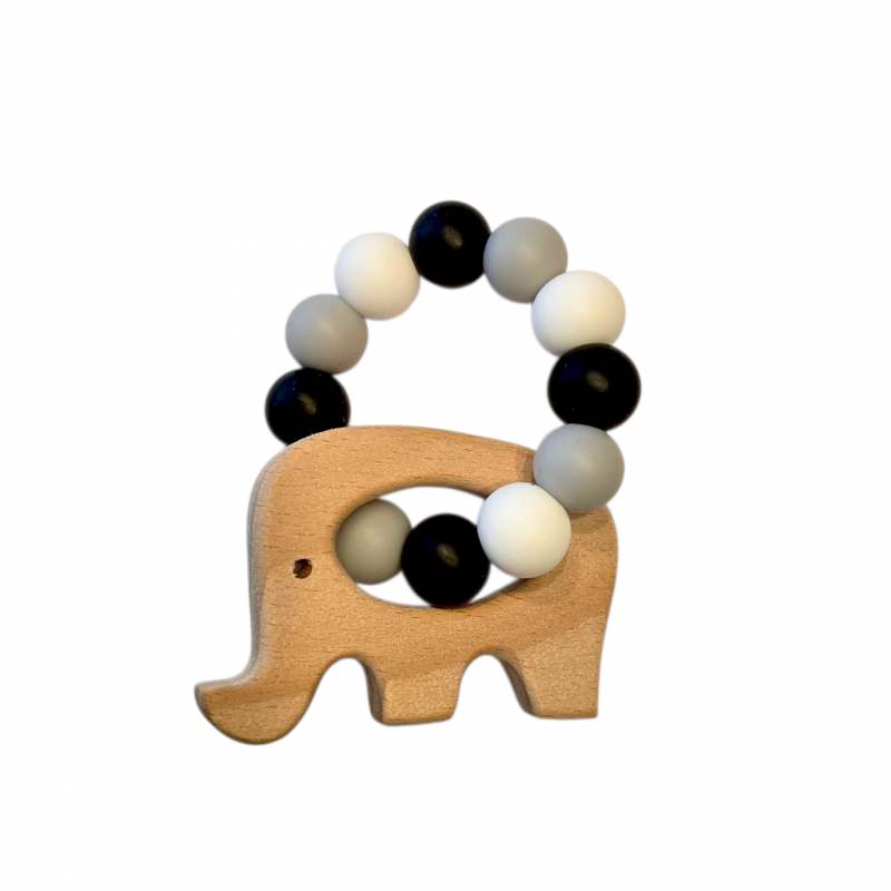 Puinen norsu - Black and white